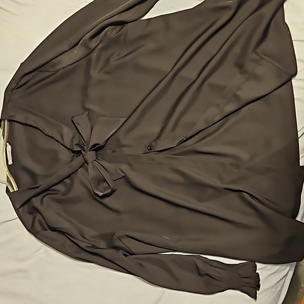 Black, long-sleeved dress shirt